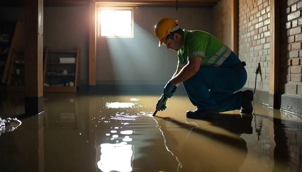 Professional water damage restoration services in Mesopotamia, OH